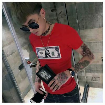 Men's Short Sleeve T-shirt Casual Printed Top for Hip Hop
