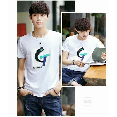 Men's Short Sleeve T-shirt Casual Round Neckline Tee