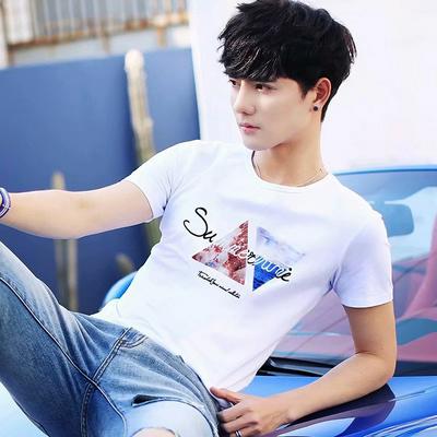 Men's Loose T-shirt Absorbent Comfortable Top for Summer