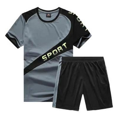 Men's Summer Thin Sports Suit Quick-drying Large Size Loose Fitness Sweat-absorbent Breathable Running Clothes
