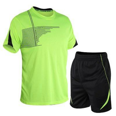 Men's Summer Fitness Running Sports Suit Sweat-absorbent Quick-drying Breathable Loose Casual Sportswear