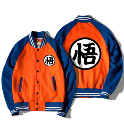 Dragon Ball Goku Sweatshirts Korean Version Youth Plus Velvet Baseball Clothes Male Student Tide Jacket