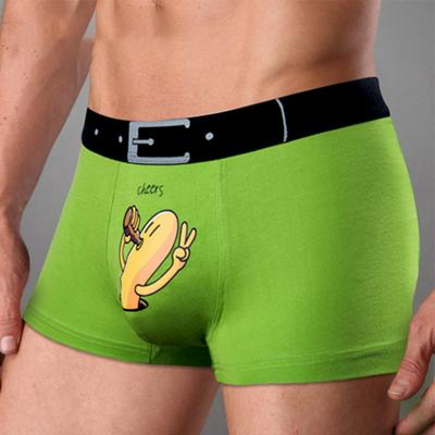 5pcs Size M-3XL Cartoon Pattern Men Male Modal Sexy Print Middle Waist Underwear Underpants Boxers 