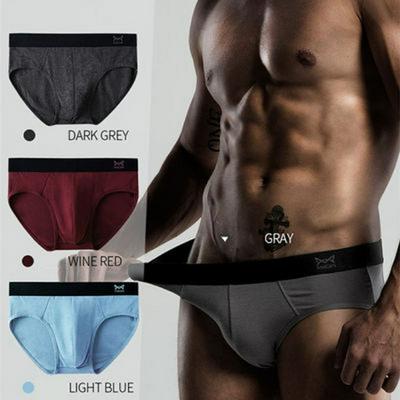 4pcs L-3XL Men Soft Breathable Sexy Modal Cotton Middle Waist Underwear Boxer Brief 