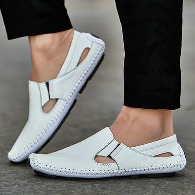 Men's Casual Breathable Leather Closed Toe Shoes 