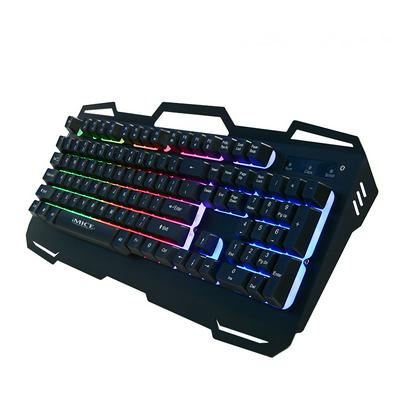 Bedrade Gaming Toetsenbord Mechanische Gevoel 104 Toetsen Backlit Toetsenborden RBG Metalen Ergonomisch Toetsenbord Game keycaps Voor PC Computer