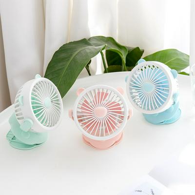 USB Rechargeable Portable Mini Cartoon Clip-on Fan Desktop Fan 