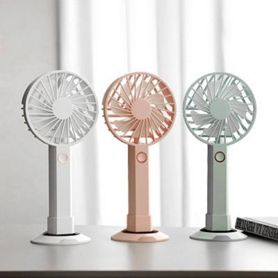 USB Mini Charging Fan Creative Portable Handheld Student Outdoor Fan with Multifunctional Base