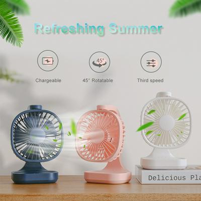 USB Charging Large Capacity 4000mAh Mute Office Large Air Volume Desktop Shaking Head Fan