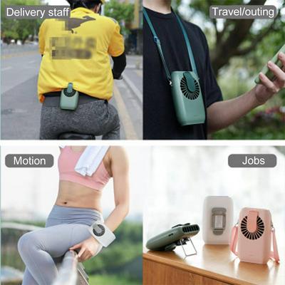USB Charging Hanging Waist Fan Creative Portable Outdoor Student Express Takeout Special Hanging Neck Fan