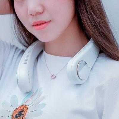2020 Upgraded Version Mini Hanging Neck Fan Portable Leafless Silent Sports Fan
