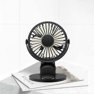 360 Rotation USB Rechargeable Mini Clip-on Fan Desktop Fan