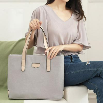 14 /15inch Large Capacity Solid Color Tote Bag Simple and Fashionable Shoulder Bag for Women