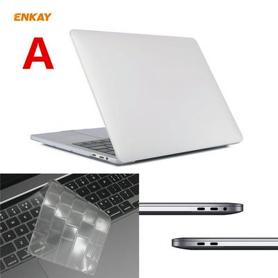 3 in 1 Scratch Resistant Laptop Case for Apple MacBook Pro 16 2019 (A2141) with Matte Case + EU Version TPU Keyboard Protective Film + Dust Plug 