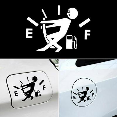 1Pcs Funny Car Anti-scracth Sticker Pull Fuel Tank Pointer To Full Hellaflush Reflective Vinyl Car Sticker Decal Wholesale