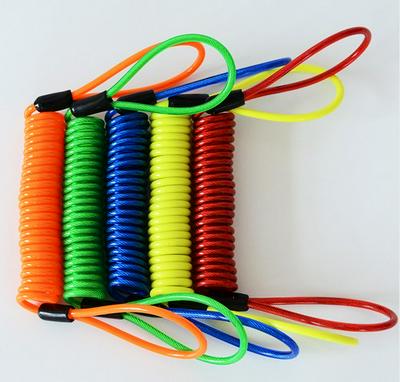 Creative 1.2m Anti-Theft Spring Cable Bicycle Lock Rope Security Reminder Motorcycle Safety Parts Accessories
