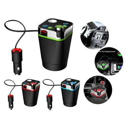 Auto A28 Ontsteking Socket Adapter Lader MP3 Bluetooth Carkit Muziekspeler Dual USB Handsfree Bellen DC 12 /24 V Fm-zender