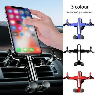 Small Aircraft Gravity Bracket Car Mobile Phone Bracket Air Outlet Bracket Supports Smart Phone