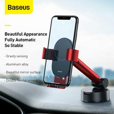 Baseus Minimalism Suction Cup Gravity Car Holders Meter Center Console Adjustable Telescopic Mobile Phone Bracket