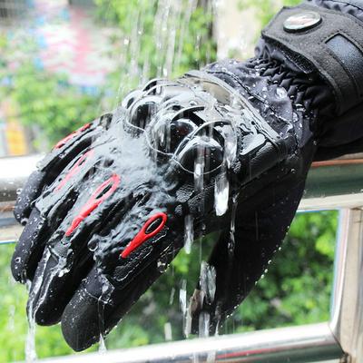 PRO-BIKER Motorcycle Gloves MTV-08 Model Waterproof Warm Protection Joint with Touch Screen Velvet Sponge Taslon Material Suitable for Cycling Skiing Enthusiasts
