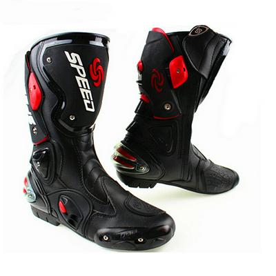 Microfiber Lederen motorlaarzen mannen SPEED Racing dirt bike Laarzen kniehoge Microfiber Leather motorcycle boots men SPEED Racing dirt bike Boots Knee-high Motocross Boots Driving MotorboatsMotocross Laarzen Rijden Motorboten
