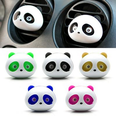 2Pcs Cute Panda Air Freshener Perfume Car Ventilation Decoration Car Scent Flavors 