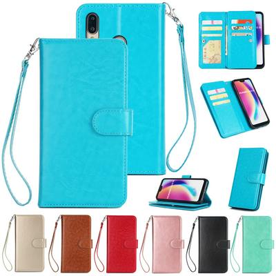 Solid Color Side Flip PU Leather + Soft TPU Picture Frame with  Picture Frame and 9 Cards Slot Wallet Protecting Cover Case for Huawei P20 Lite / Nova 3e