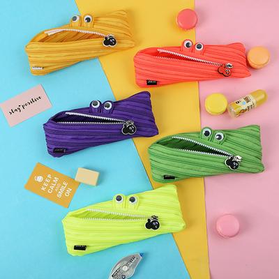 Multifunctional Cartoon Zipper Pencil Case Primary School Canvas Bag