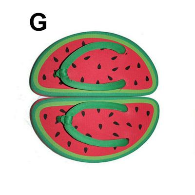 Unisex Cartoon Fruit Flip Flops Non-slip Novelty Slippers for Domestic Use