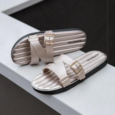 36-44 Yard Korean Fashion Air Cushion Button Couple Non-Slip Wear-Resistant Breathable Home One-Word Slippers