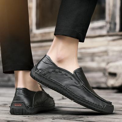 Men's Cowhide Genuine Leather Shoes Retro Anti-skid  