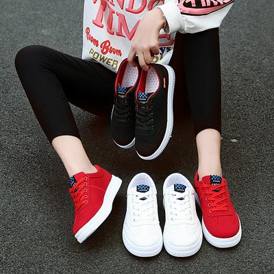 Unisex Fashion Casual Canvas Lovers Round Head Shallow Mouth Simple Flat Heel Four Seasons Thick Bottom Non-Slip Lace-Up Shoes