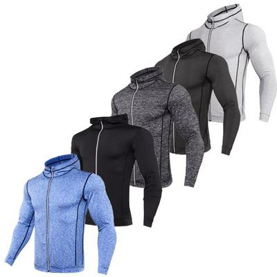 Thin Bodybuilding Sweatshirts Men Zipper Fitness Gyms Hoodies Men Workout Crossfit Pullover Sportswear Tracksuit