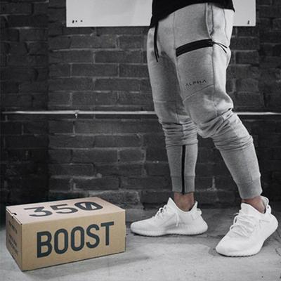 Men Fitness Sweatpants Gyms Bodybuilding Workout Cotton Casual Joggers Sportswear Pencil Pants