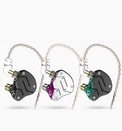 KZ ZSN 1BA + 1DD Hybrid In Ear Earphone HIFI DJ Monito Running Sport Earphone Headset Earbud
