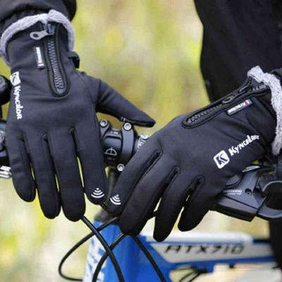 Winter Men and Women Outdoor Sports Touch Screen Warm Splash-proof Bicycle Riding Gloves