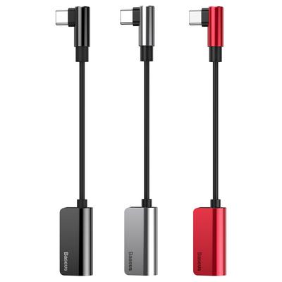 Baseus L45 Type-C To 3.5mm Headphone Jack + Type-C Port Adapter Cable OTG Adapter 2 in 1 AUX Converter Music & Charging