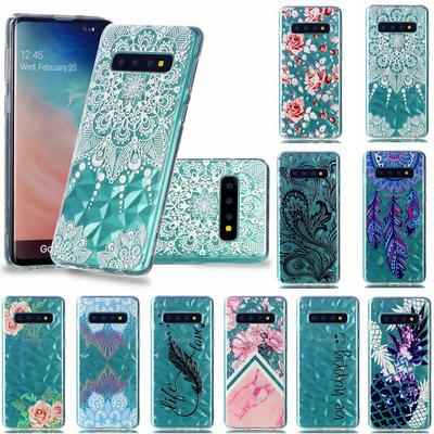 3D Diamond Colored Painting Anti-Scratch Soft TPU Back Cover Protective Case for Samsung Galaxy S10