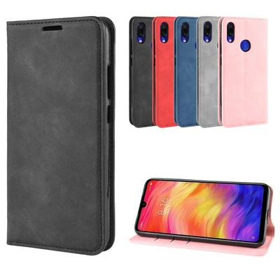 Shockproof Retro Business PU Leather + Soft TPU Card Slot with Picture Frame and Stand Cover Case for Xiaomi Redmi Note 7