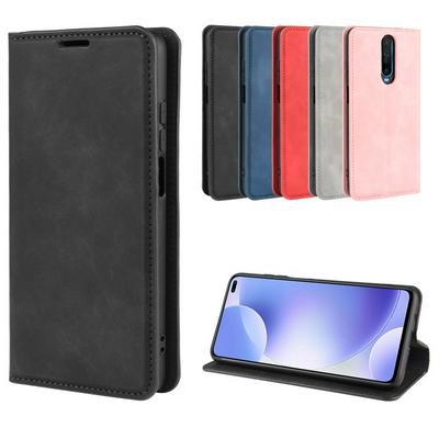 Crazy Horse Pattern Magnet Attraction Side Flip PU Leather + Soft TPU with Card Slots and Stand Wallet Case for Xiaomi Redmi K30