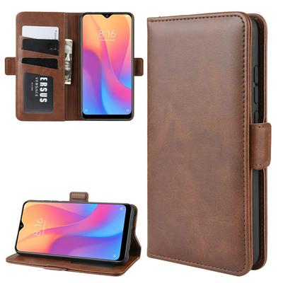 Double Buckle Shockproof PU Leather + Soft TPU Card Slots with Picture Frame and Stand Wallet Protective Case for Xiaomi Redmi 8A