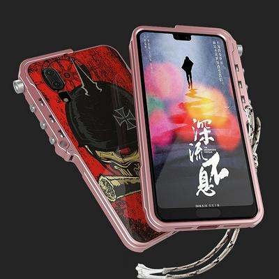 Colored Painting Mechanical Arm Detachable Metal Aluminium Back Cover Case for Huawei P20