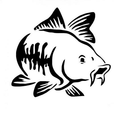 13.8*12.5cm Carp Fish Fishing Enthusiast Reflective Car Vinyl Decal Art Sticker Car Styling Accessories