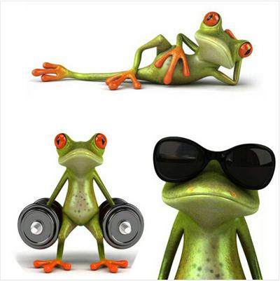 3D Cartoon Personality Funny Frogs Car Sticker for Front Window Windshield Wall Door Vinyl Decals Car Accessories