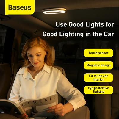 Baseus Bright Car Reading Light White / Black (Including: Simple Universal Data Cable Micro 2.4A 1m)
