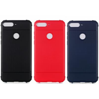 Lightweight Ultrathin Solid Color Anti-drop Magic Cube Soft TPU Back Cover Case for Huawei Y7 (2018)