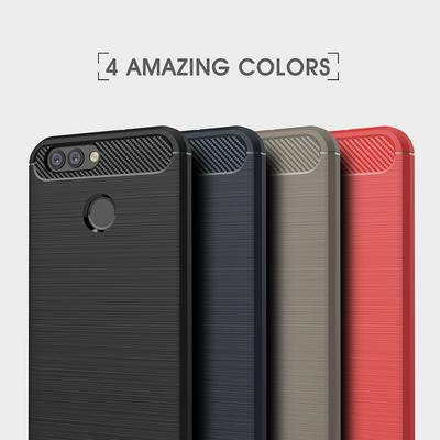 Soft Shockproof Phone Case Wire Drawing Processed Textured TPU Phone Cover for Huawei Y7(2018)