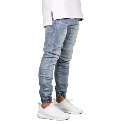 Men's Fashionable Stretchy Jeans Hip Hop Style Casual Straight Fit Denim Trousers