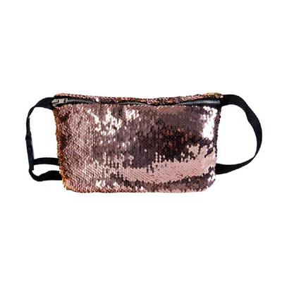 Fashion Toggle Color Changing Sequins Ladies Outdoor Cycling Mobile Phone Key Storage Bag Messenger Bag Purse Waist Pack