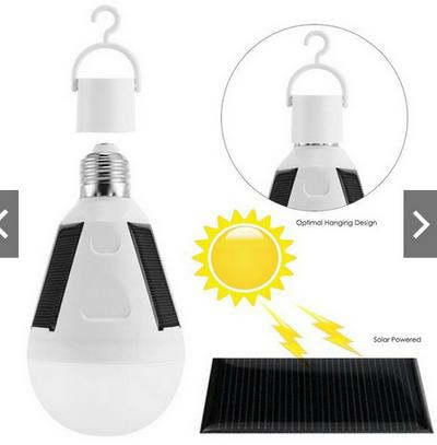 E27 7W 12W LED Energy-saving Lamps Solar Power Outage Emergency Light Bulbs Sun-bathing Charging 